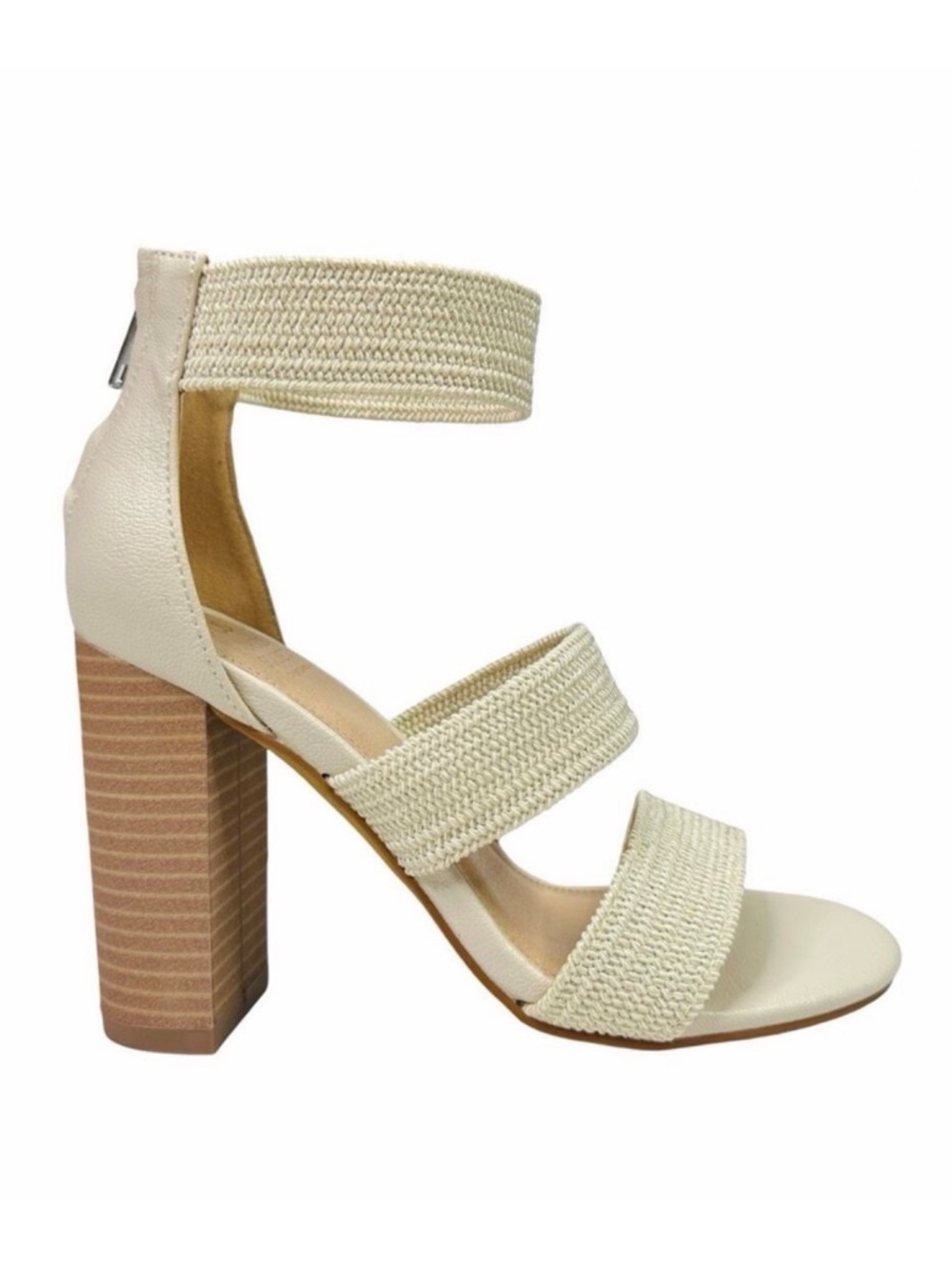 Oasis Society Presleym Lifted Heel Sandals - Size 6.5 - Beige